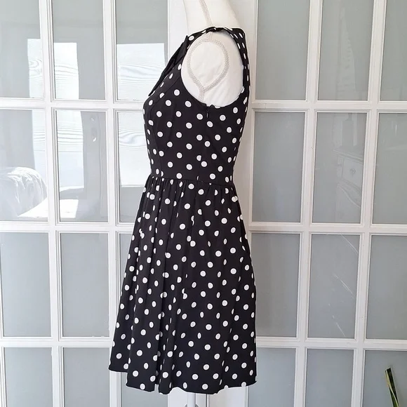NEW LC Lauren Conrad Polka Dot Fit and Flare Dress - Picture 6 of 16
